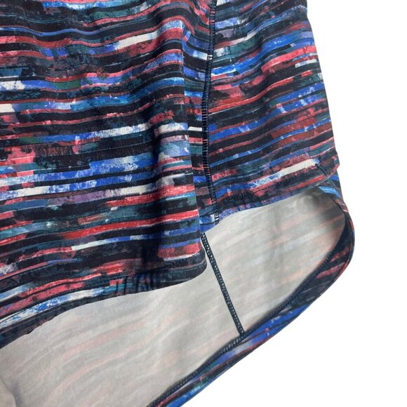 Lululemon Women's 4 Speed Up Rainbow Striped Color Running Track Shorts Colorful - Picture 4 of 5